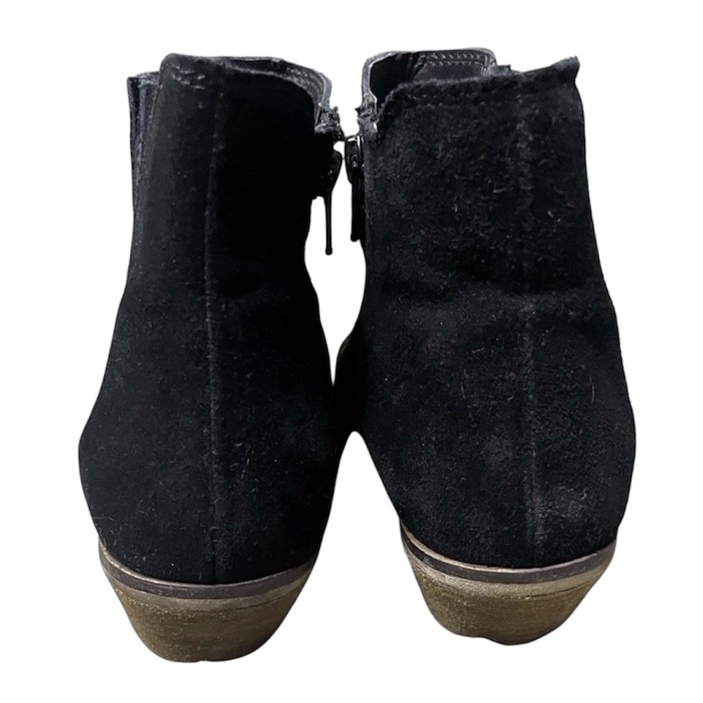 Diba Embroidered Floral Ankle Booties Black Suede Boho Western Size 7.5 - Picture 3 of 7